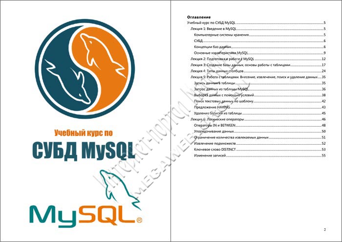Учебный курс по СУБД MySQL