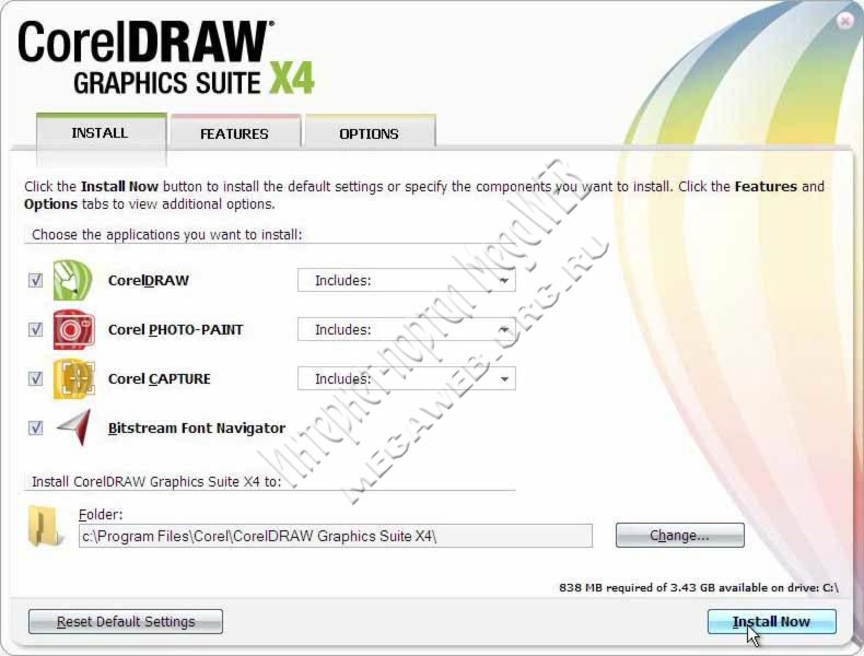 CorelDRAW Graphics Suite X4 ENG - комплектность пакета